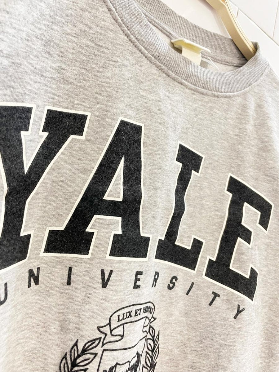 h&m x yale oversized varsity sweatshirt - good market thrift store