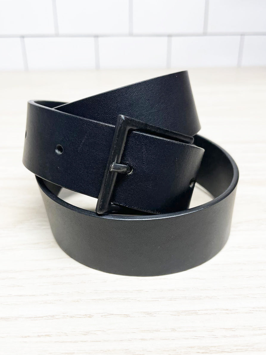 cos minimal leather belt | made in italy