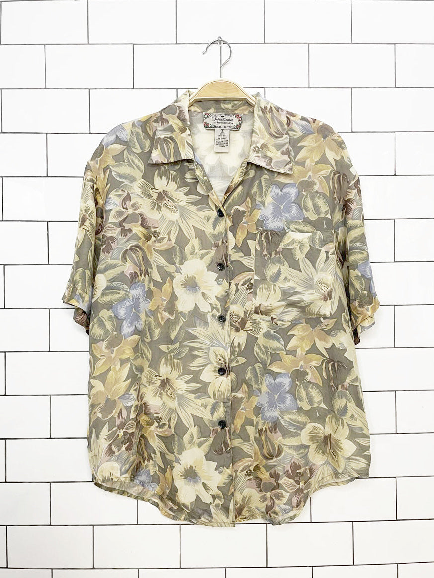 x2 vintage sophisticates 100% silk resort shirt + shorts set | jonathon martin