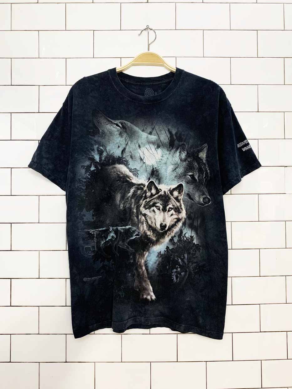 vintage 00s the mountain wolf tie dye tee | made in USA