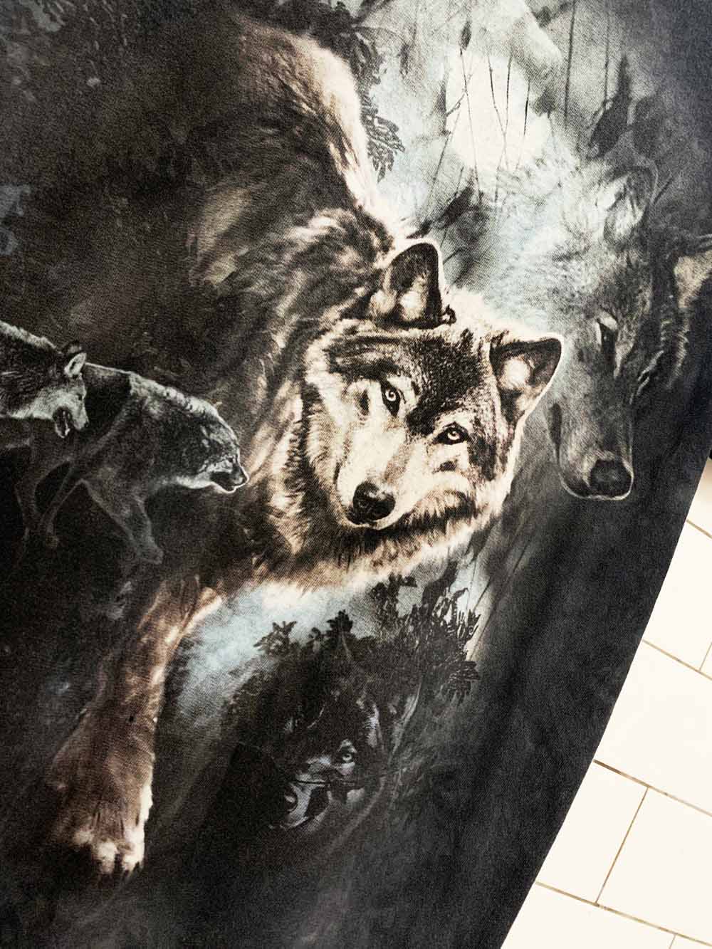 vintage 00s the mountain wolf tie dye tee | made in USA