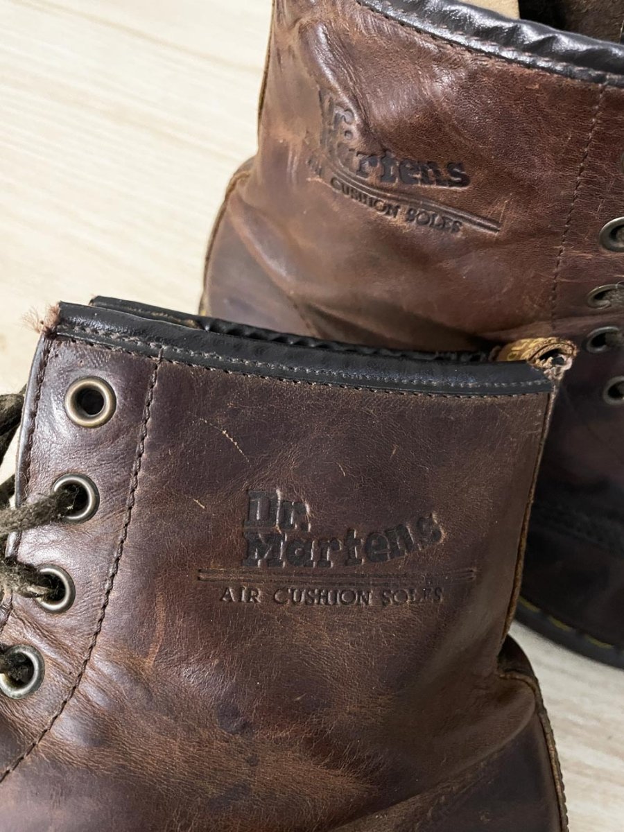 vintage late 90s doc martens 8 - eye oiled leather boots | made in England - good market thrift store