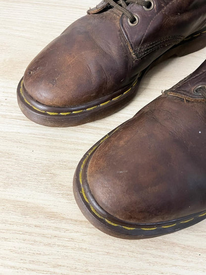 vintage late 90s doc martens 8 - eye oiled leather boots | made in England - good market thrift store