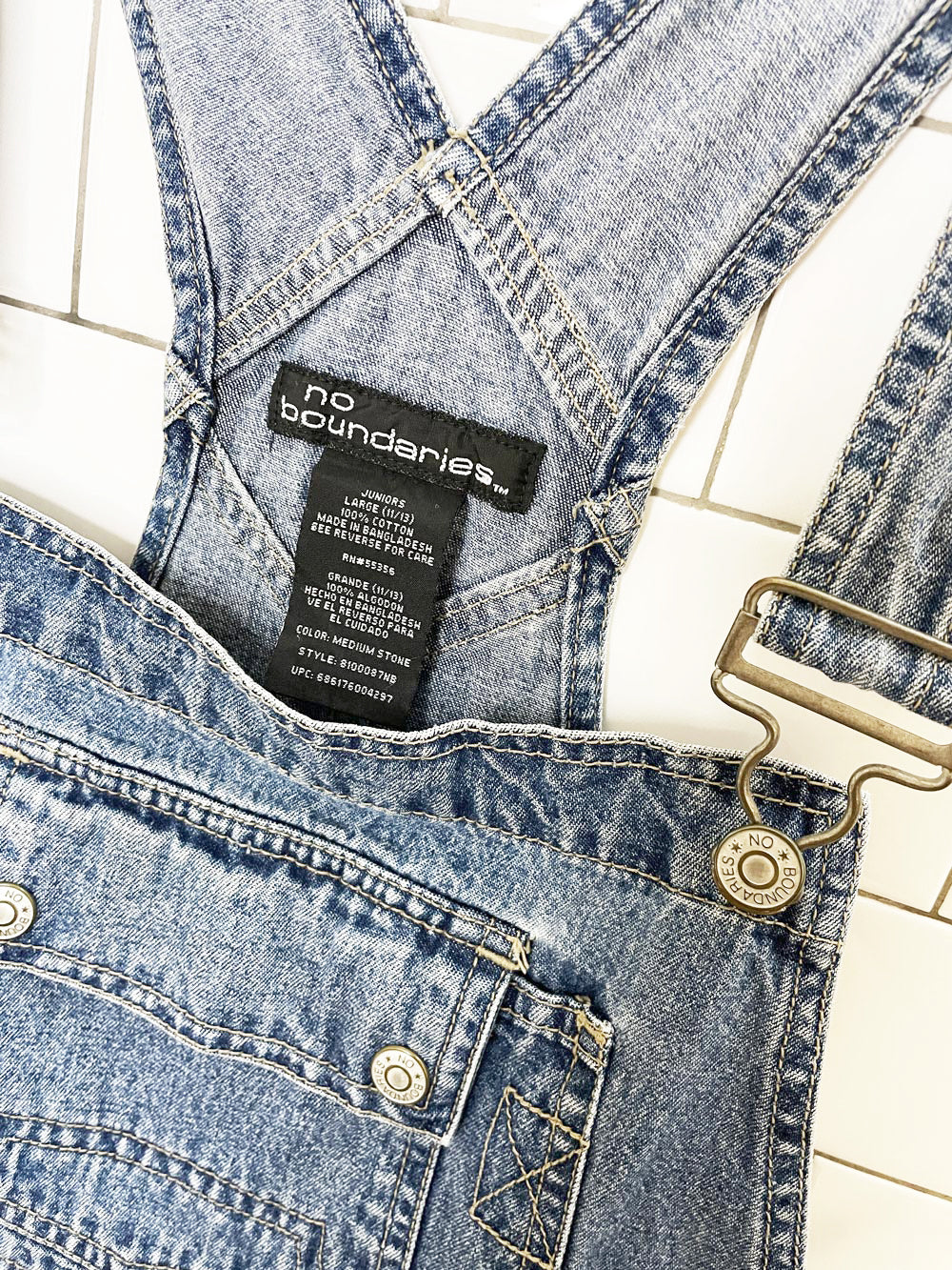 y2k no boundaries denim carpenter overall shorts