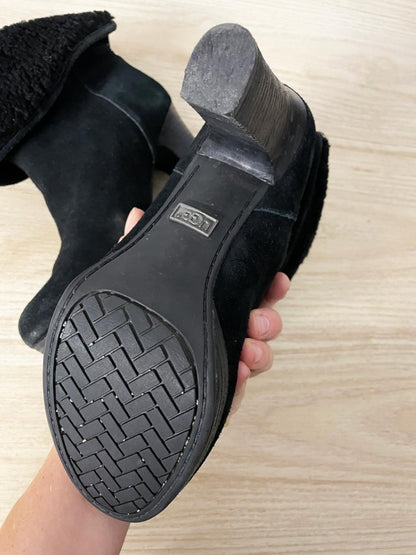ugg dandelion sheepskin heeled suede boots - good market thrift store