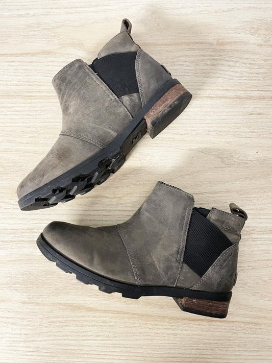 sorel emelie leather chelsea boot - good market thrift store