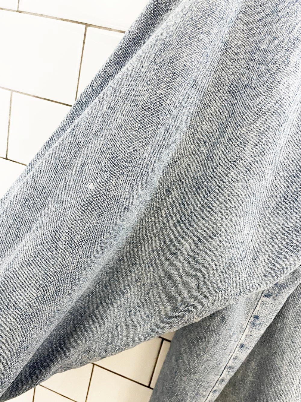 vintage 90s new york jeans soft light denim full zip chore jacket