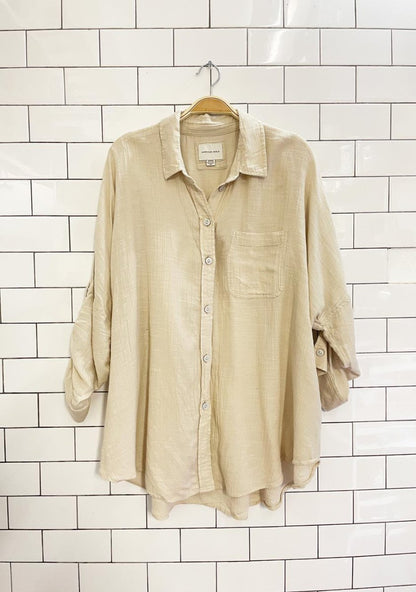 american eagle oversized textured shirt - good market thrift store