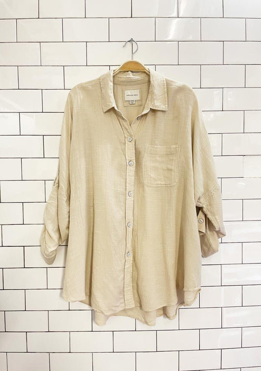 american eagle oversized textured shirt - good market thrift store