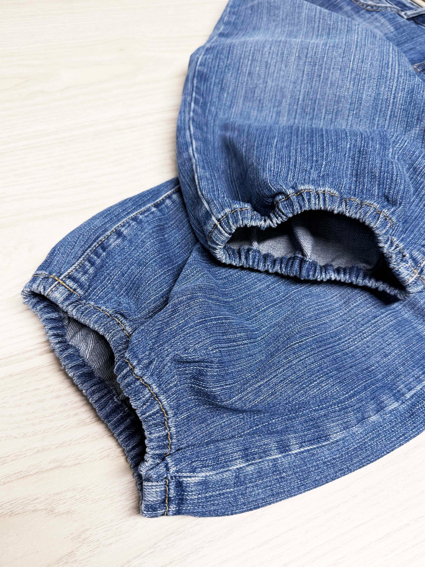 vintage 00s banana republic low-rise whiskered denim barrel capri