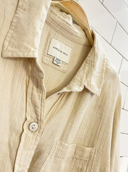 american eagle oversized textured shirt - good market thrift store