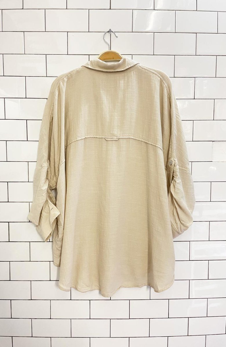 american eagle oversized textured shirt - good market thrift store