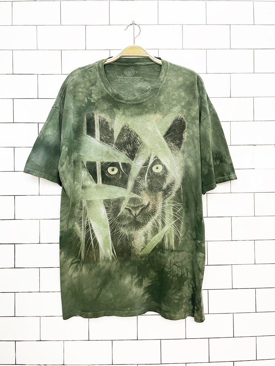 vintage 00s the mountain jaguar jungle tie dye tee