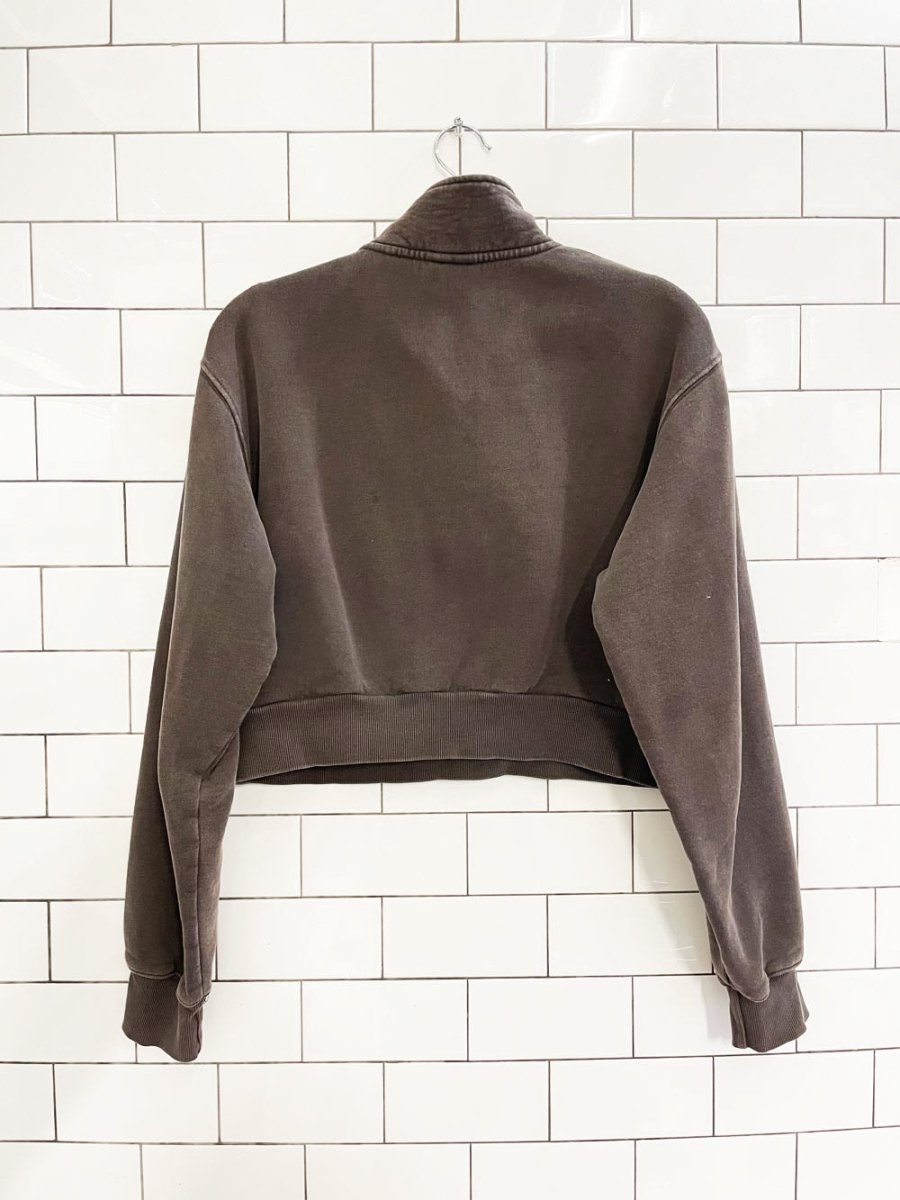 tna cozy fleece perfect 1/4 zip cropped sweatshirt | artizia - good market thrift store