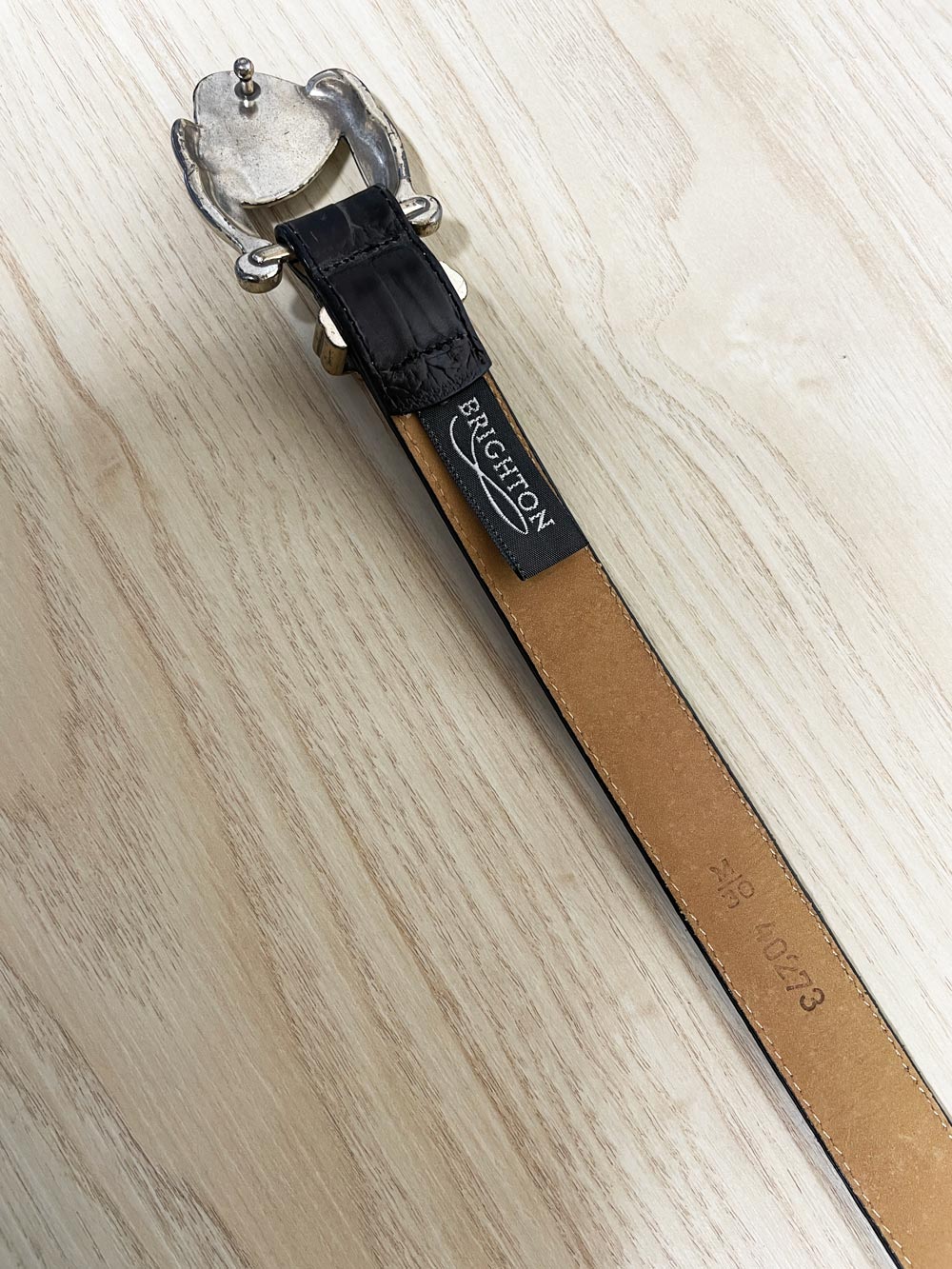 vintage 90s brighton southwestern heart buckle leather belt