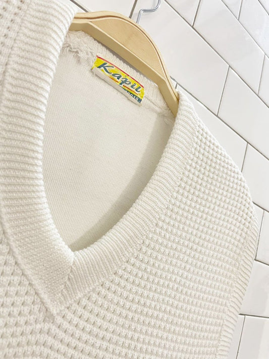 vintage kapil waffle knit sweater vest - good market thrift store