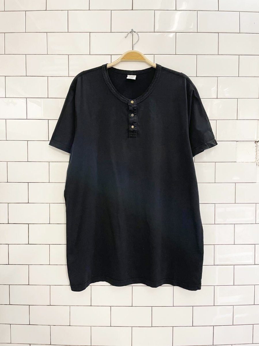 reigning champ 1/4 button relaxed tee - good market thrift store