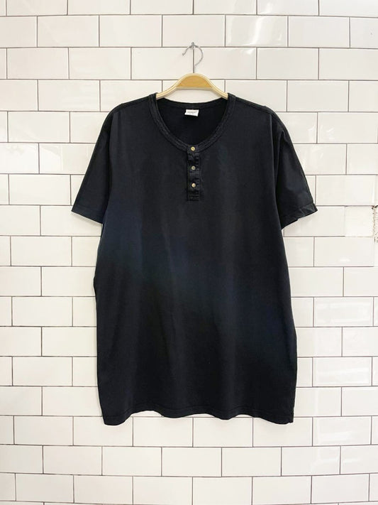 reigning champ 1/4 button relaxed tee - good market thrift store