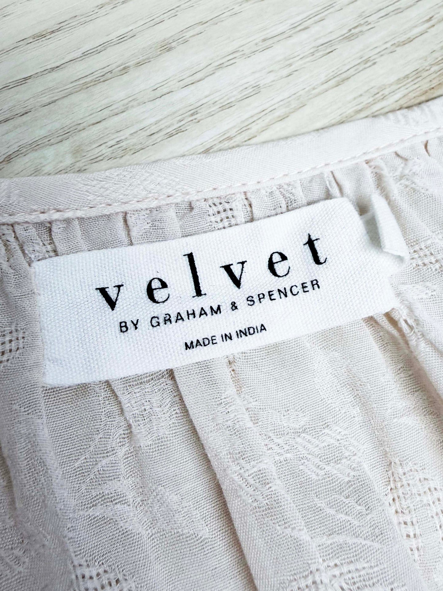 velvet by graham & spencer lace-insert balloon sleeve blouse | made in India | anthropologie