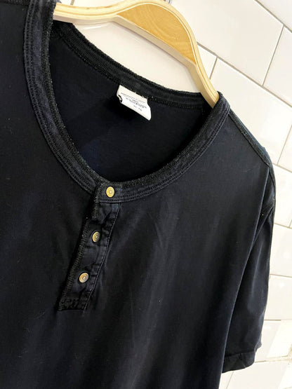 reigning champ 1/4 button relaxed tee - good market thrift store