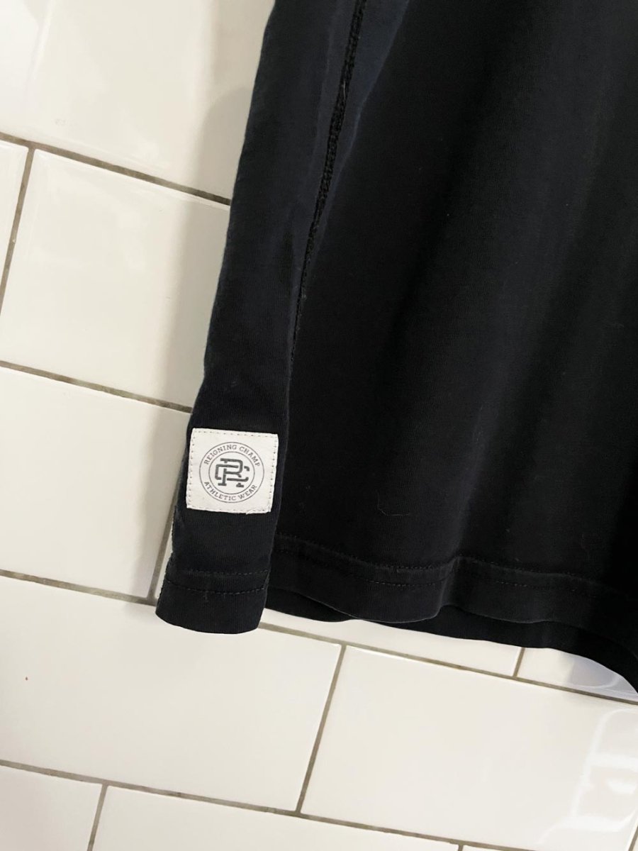 reigning champ 1/4 button relaxed tee - good market thrift store
