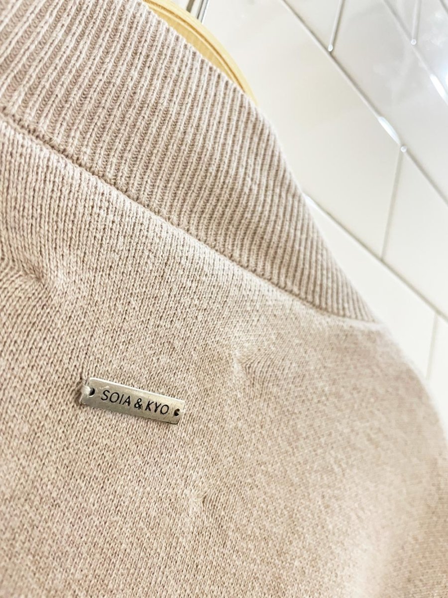 soia & kyo wool - blend benela mist knit open long cardigan - good market thrift store