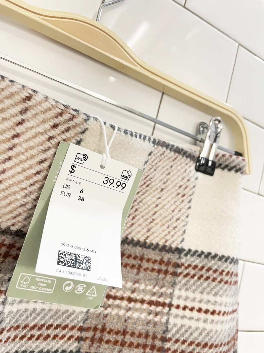 nwt h&m wool - blend plaid mini skirt - good market thrift store