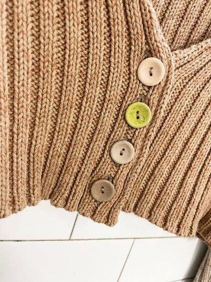 vintage 00s lilith boho knit mini crop cardigan | made in France - good market thrift store