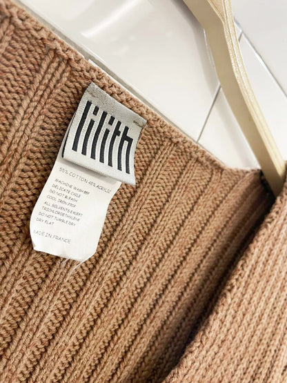 vintage 00s lilith boho knit mini crop cardigan | made in France - good market thrift store