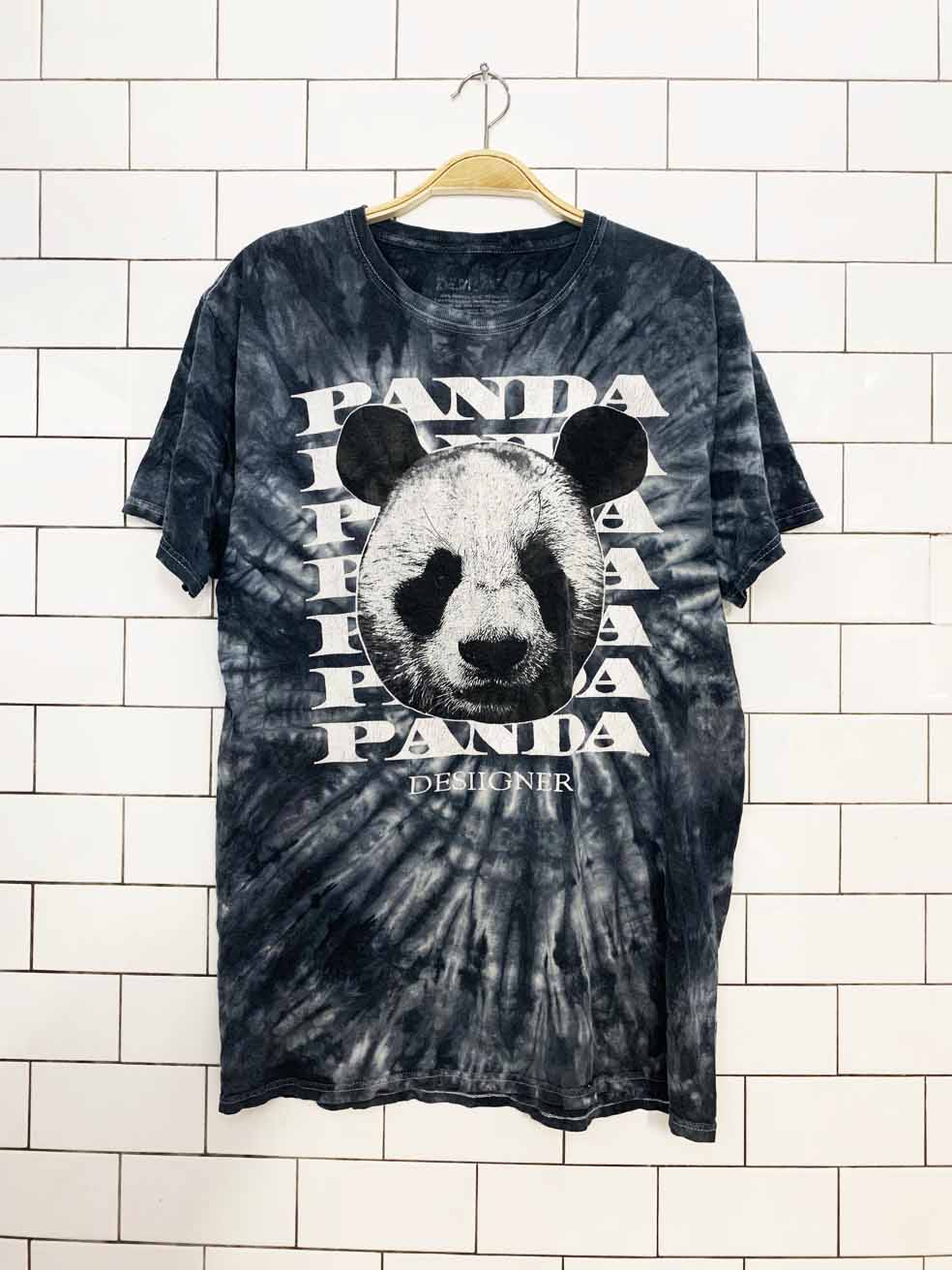 desiigner tie dye panda face animal tee