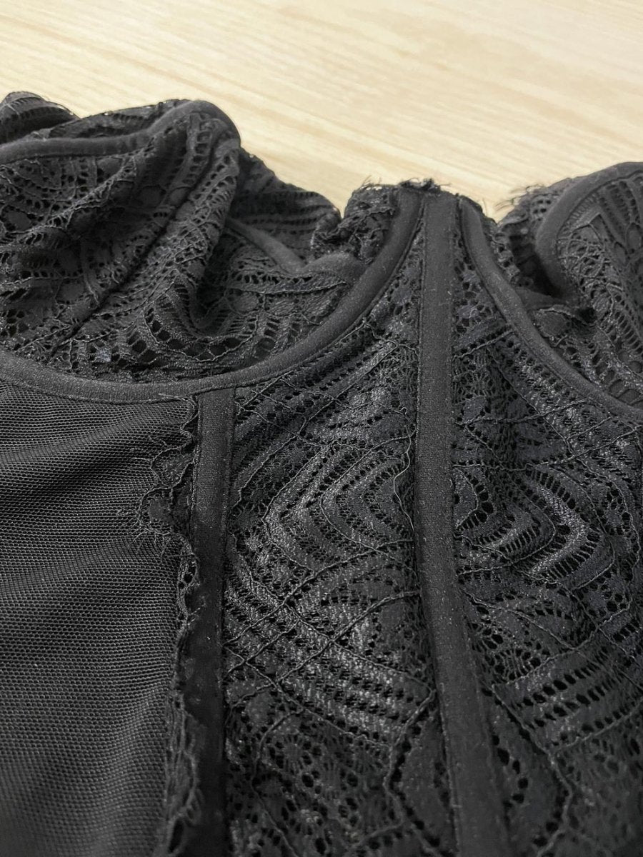 garage lace mesh corset bustier - good market thrift store