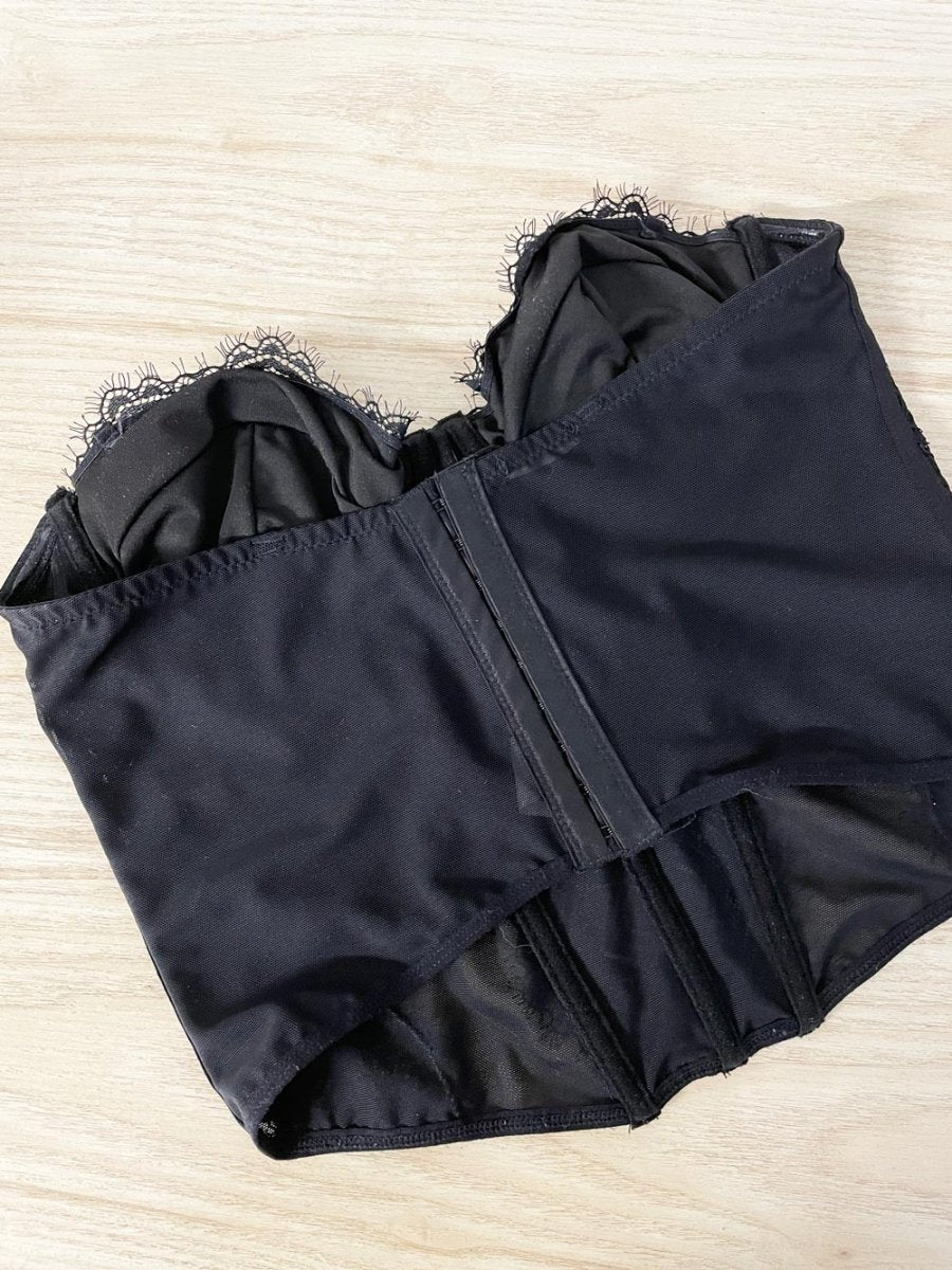 garage lace mesh corset bustier - good market thrift store