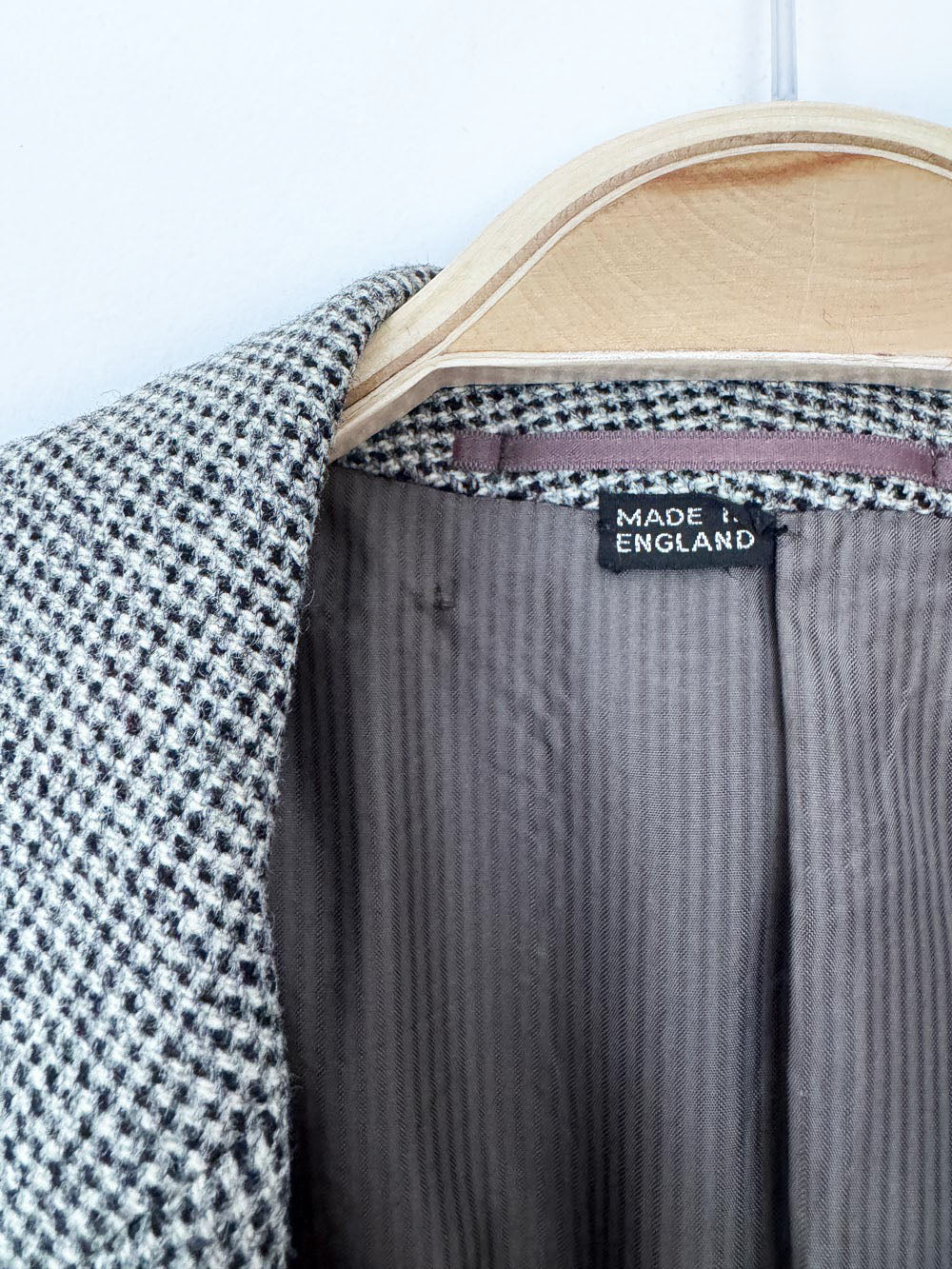 vintage aquascutum 100% wool lamb suede trim blazer | made in England