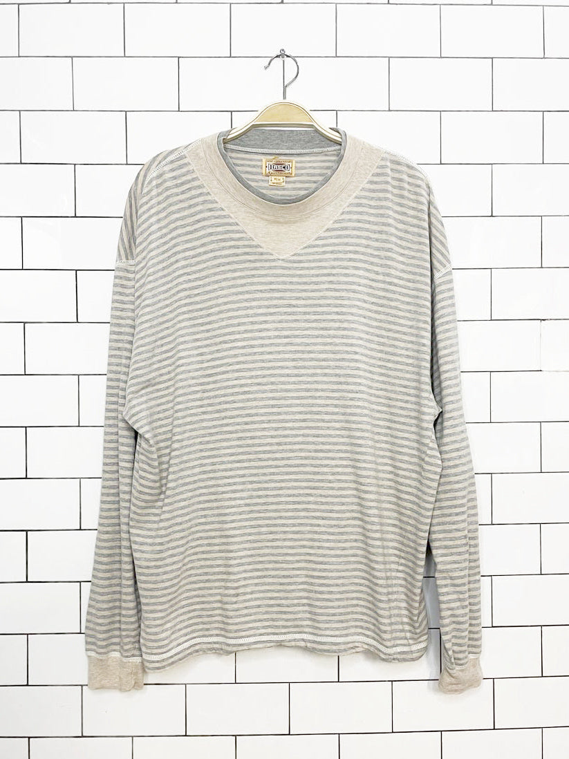 vintage all american basic sportswear striped long sleeve top