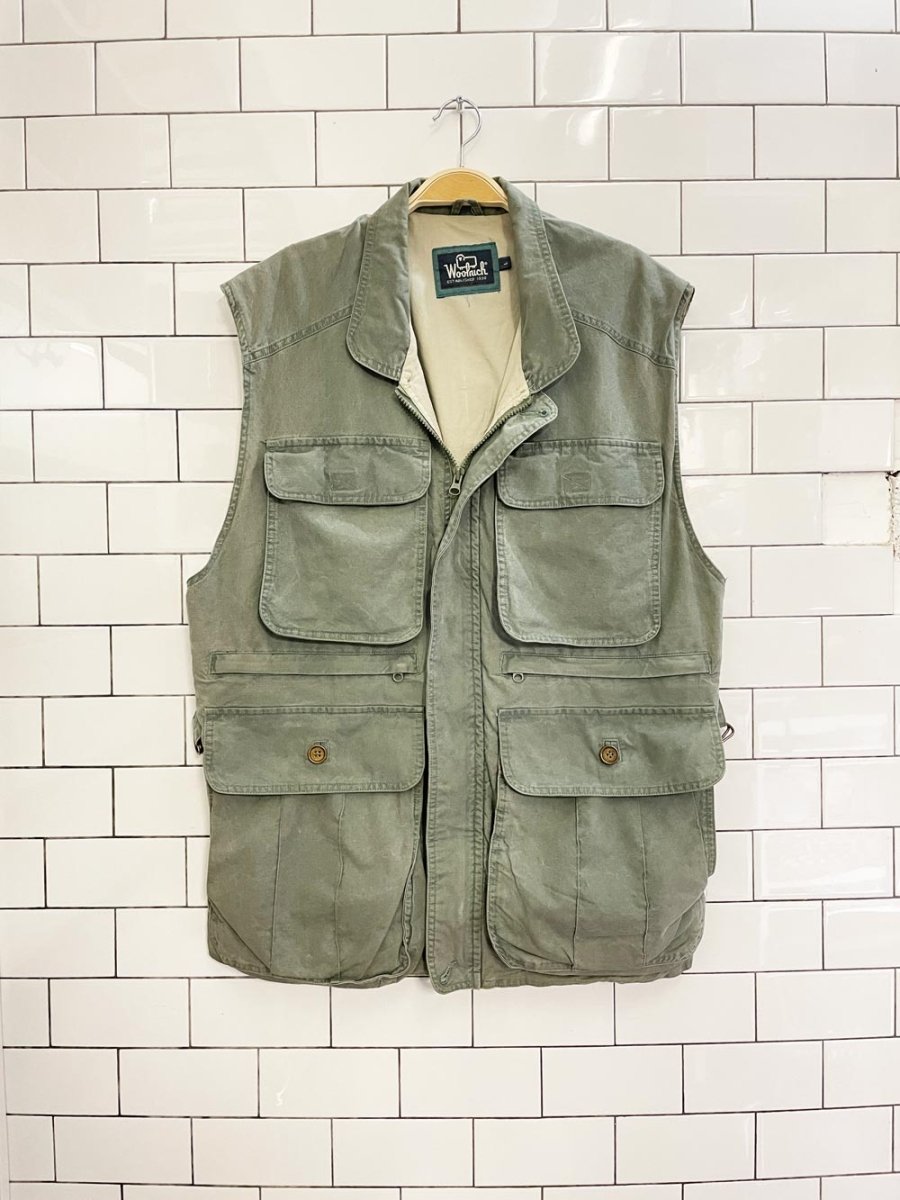 vintage woolrich utility hunting fishing vest - good market thrift store