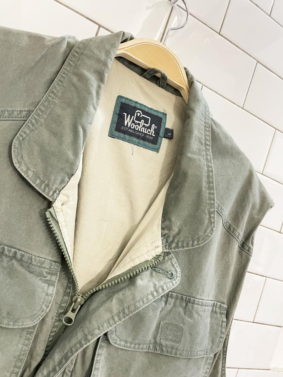 vintage woolrich utility hunting fishing vest - good market thrift store