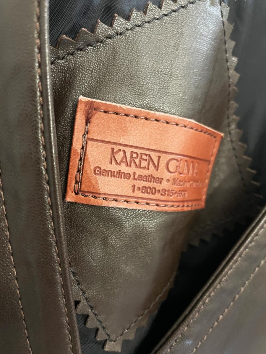 vintage karen gunna butter leather minimal zip vest | made in Canada - good market thrift store