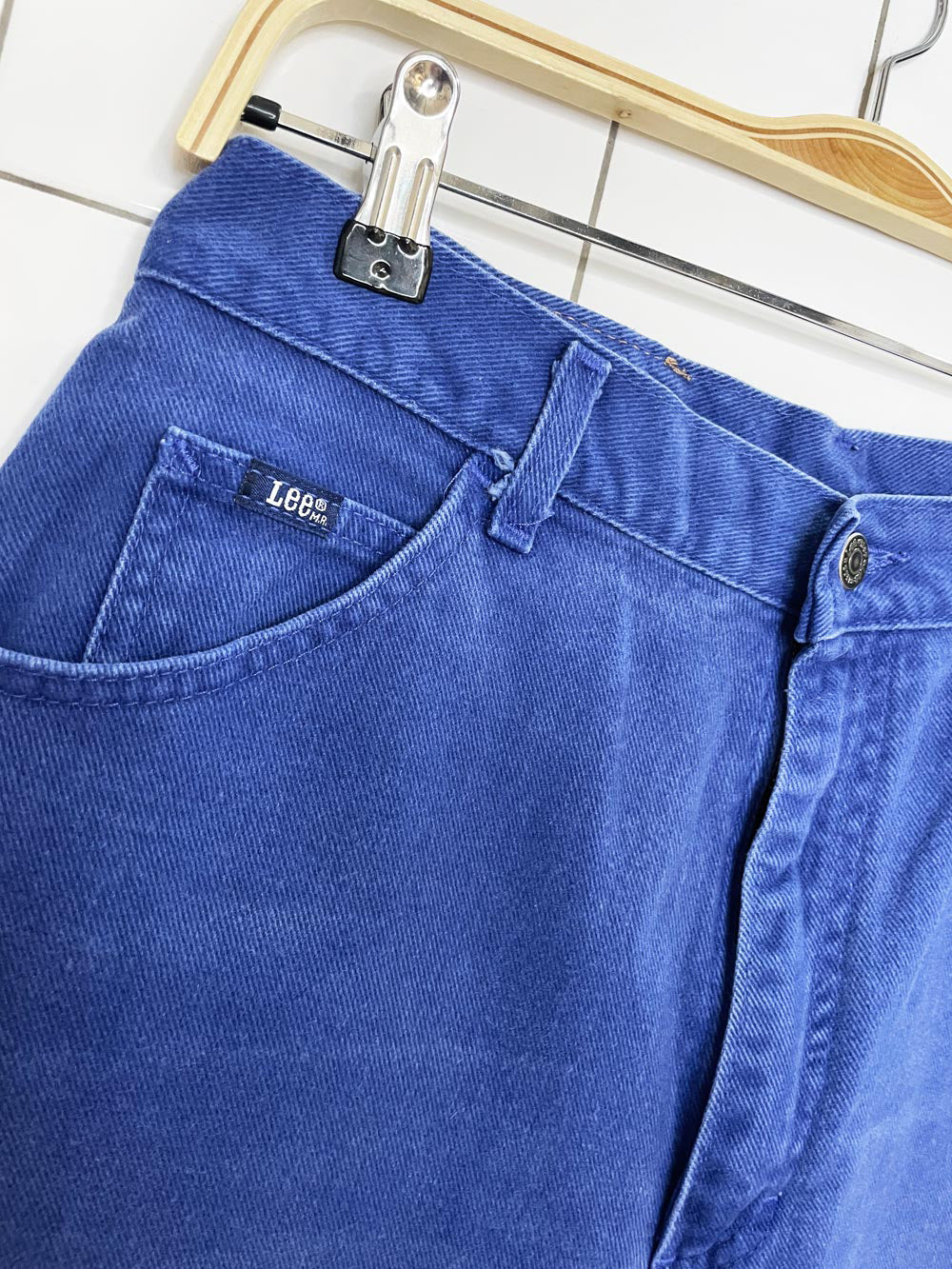 vintage 90s lee wide leg long denim shorts | union made in USA