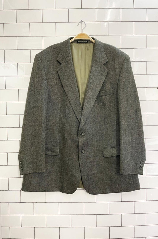 vintage oscar de la renta wool menswear blazer | union made - good market thrift store