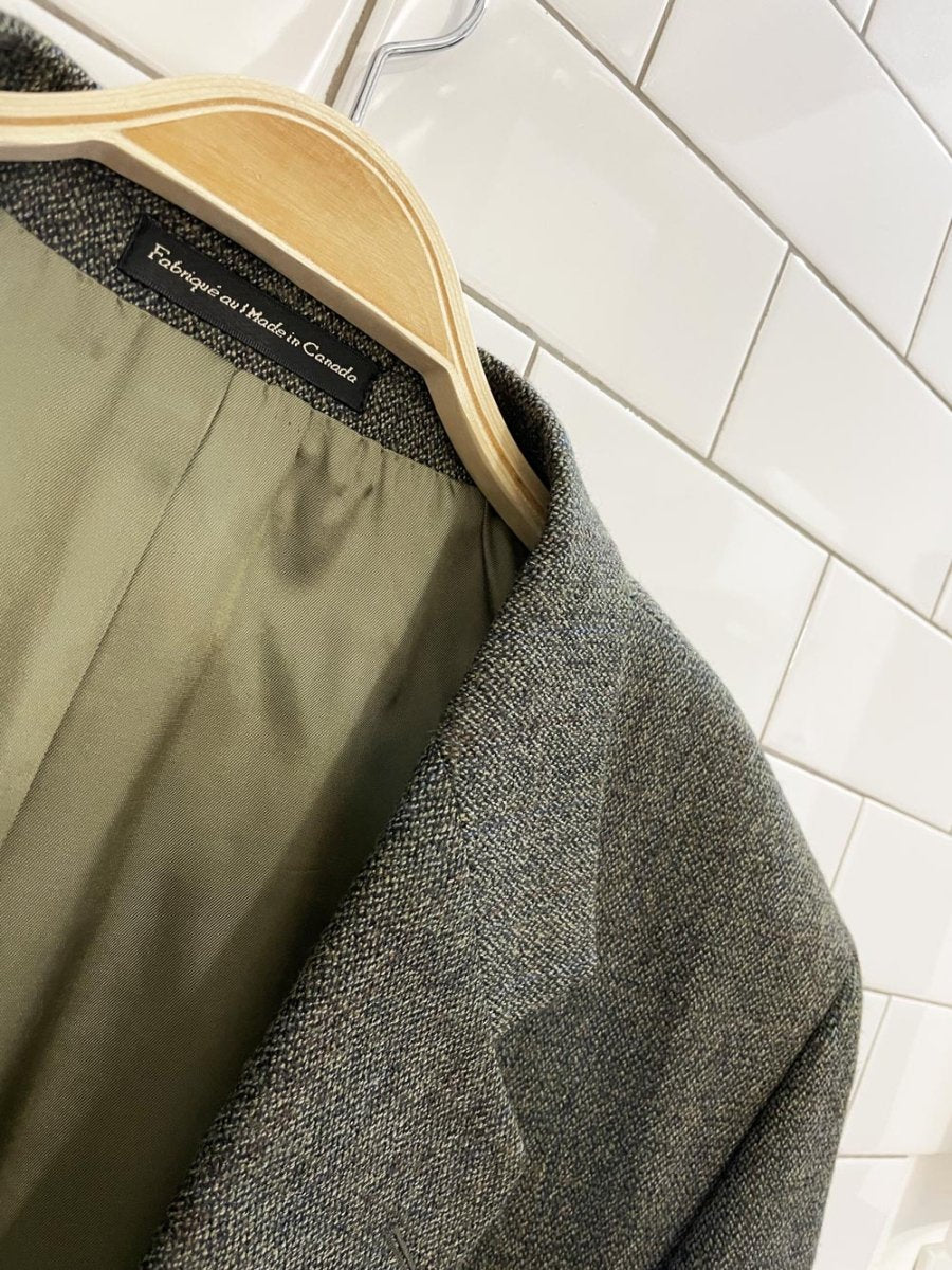 vintage oscar de la renta wool menswear blazer | union made - good market thrift store