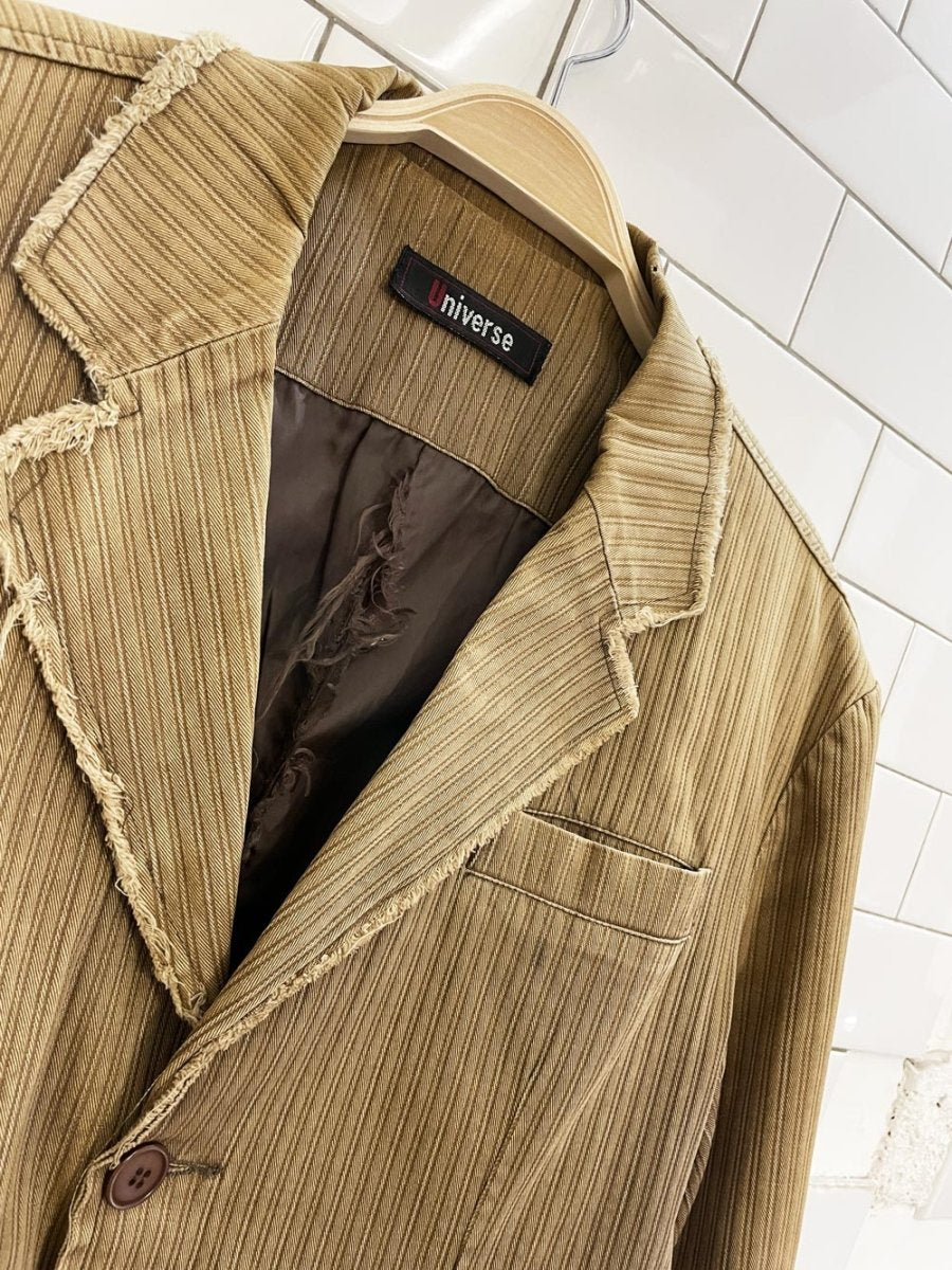 vintage 00s universe grunge ribbed carny blazer - good market thrift store