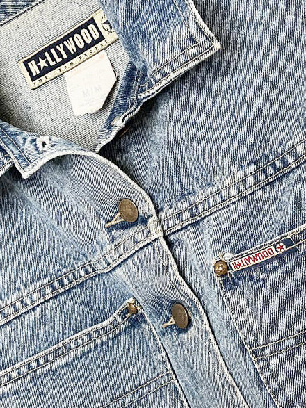 vintage 90s hollywood jeans cropped denim vest top