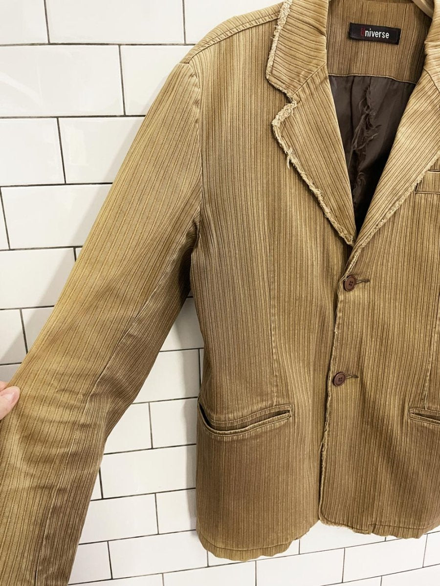 vintage 00s universe grunge ribbed carny blazer - good market thrift store