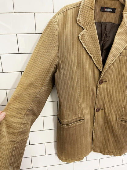 vintage 00s universe grunge ribbed carny blazer - good market thrift store