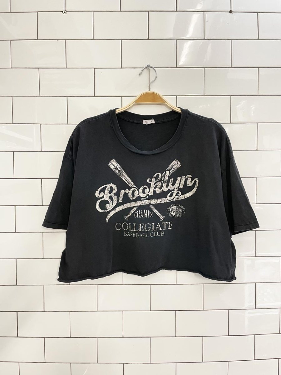 garage brooklyn baseball cropped tee - good market thrift store