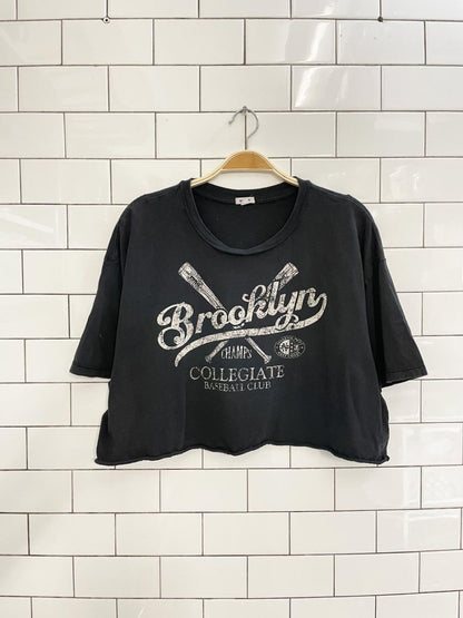 garage brooklyn baseball cropped tee - good market thrift store