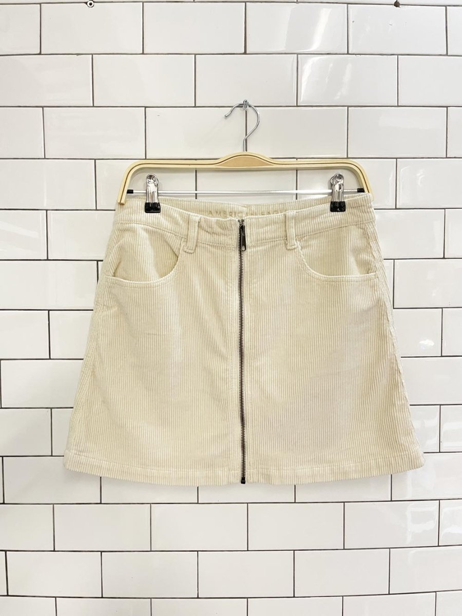 ae chuky cord full zip mini skirt - good market thrift store