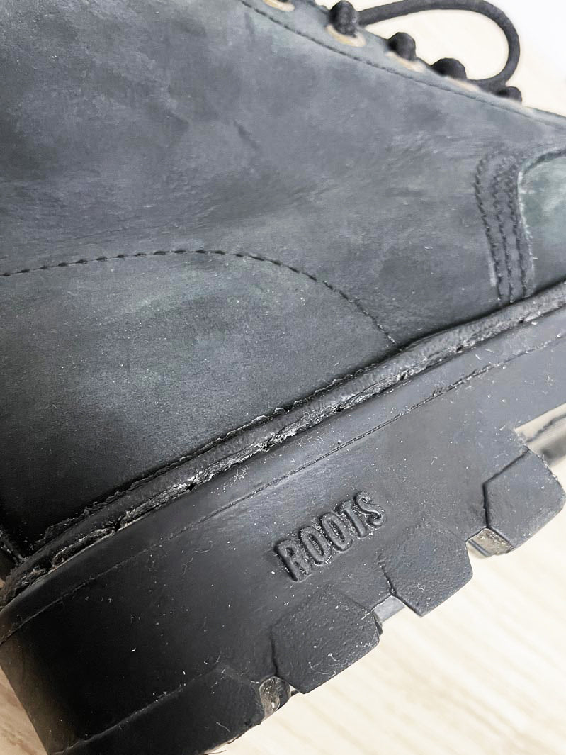 vintage roots tuff rustic leather hiking boots | made in canada