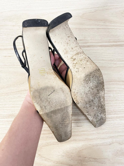 vintage 00s impo square toe slingback heel - good market thrift store
