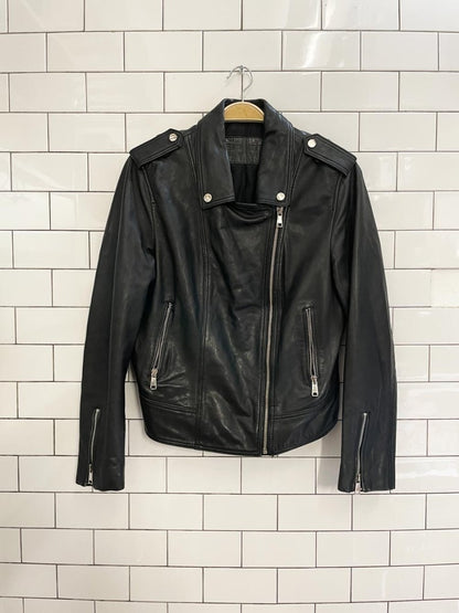 leather reserved butter leather biker jacket - good market thrift store